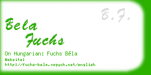 bela fuchs business card
